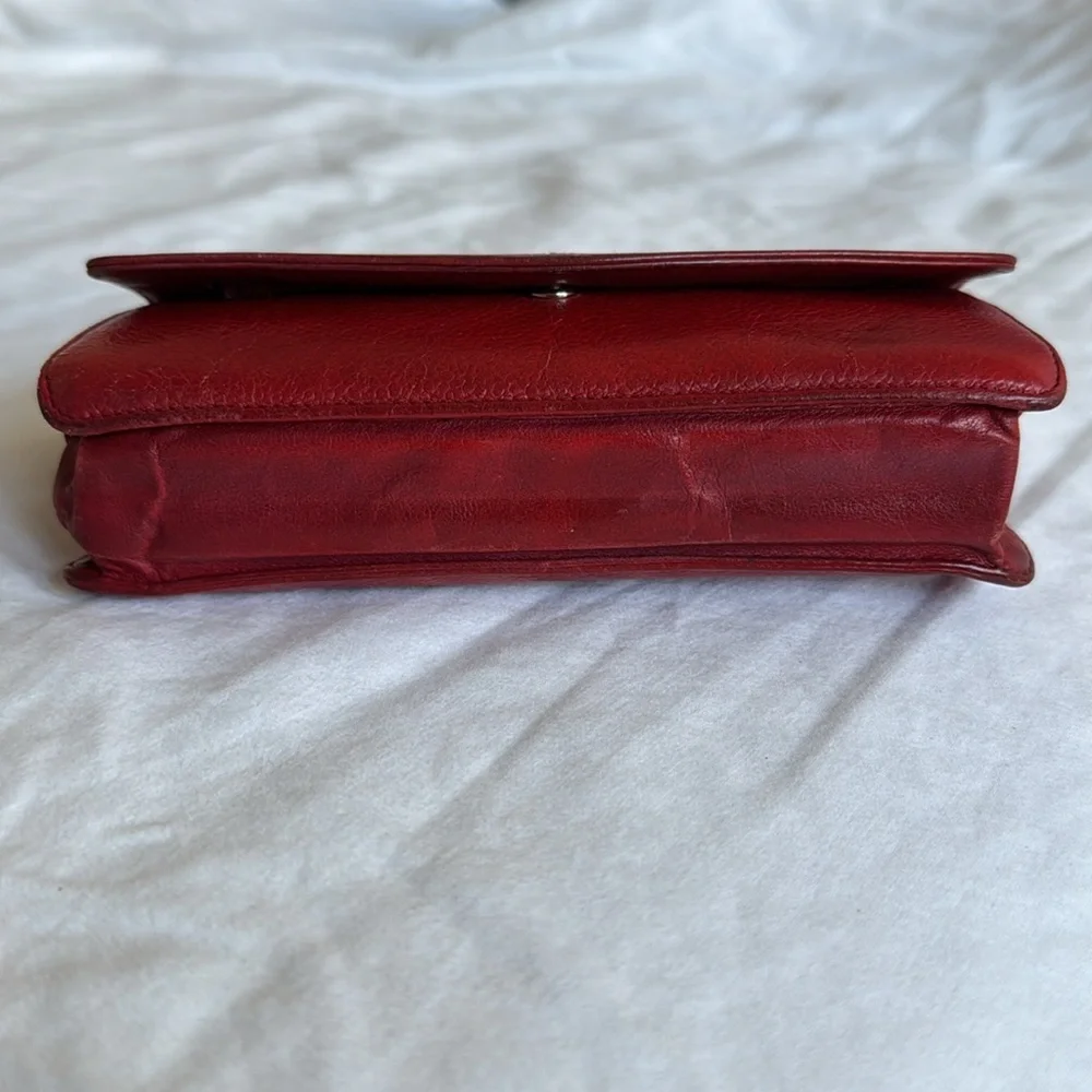 Chanel Red Caviar Leather Wallet Clutch Vintage - Picture 2 of 11